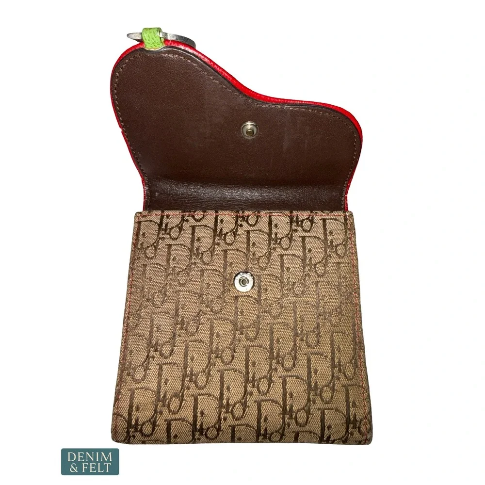 Christian Dior Diorissimo Rasta Canvas Wallet Saddle D Charm Monogram